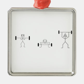 Fitnessformen Silbernes Ornament