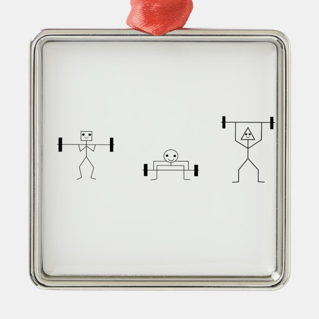 Fitnessformen Silbernes Ornament (Vorne)