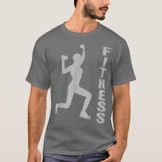Fitnessliebhaber im Vintage-Stil Fitness Frau Silh T-Shirt