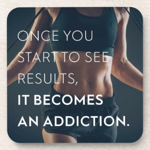 Fitnessmotivation für Frauen - Ergebnisse - Traini Getränkeuntersetzer