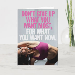 Fitnessmotivation - Nicht aufgeben - Frauenarbeit Karte