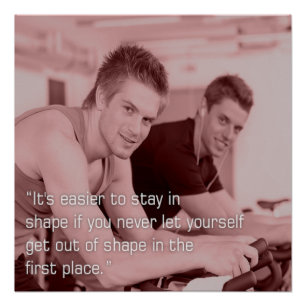 Fitnessposter zur Motivation der Körperform Poster
