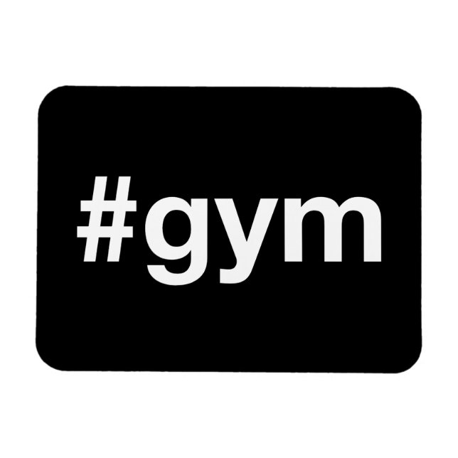 Fitnessraum-Hashtag Magnet (Horizontal)