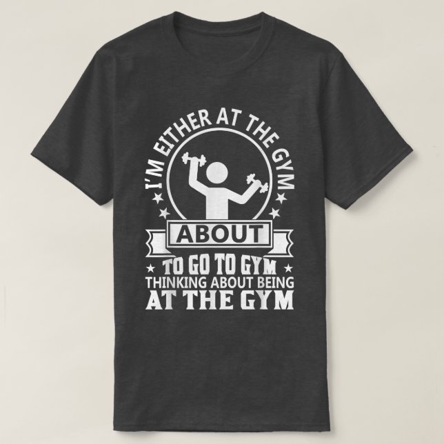 Fitnessraum mit dem lustigen Sprichwort Muskeltrai T-Shirt (Design vorne)