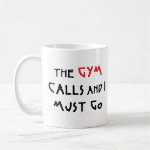 Fitnessraum ruft Tasse