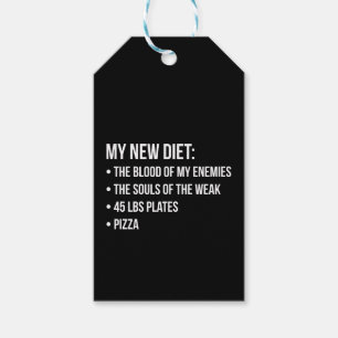 Fitnessraum Spaß - Diät - Blut, Soule, Pizza - Fun Geschenkanhänger
