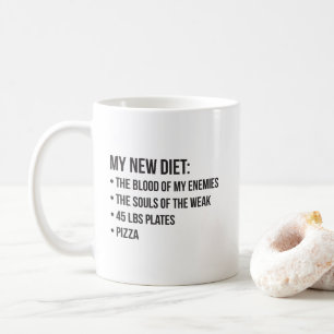 Fitnessraum Spaß - Diät - Blut, Soule, Pizza - Fun Kaffeetasse