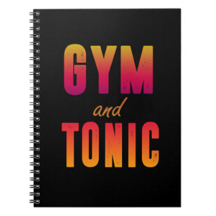Fitnessraum und Tonic Notizblock