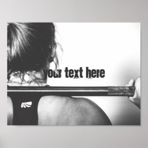 Fitnessstudio anpassbarer Text motivierend Poster