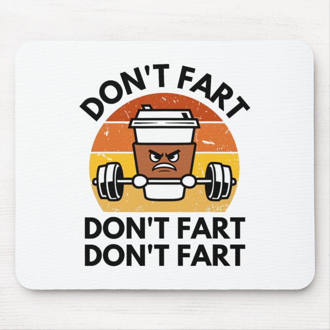 Fitnessstudio-Fun-Training ohne Furz-Witze Mousepad (Vorne)