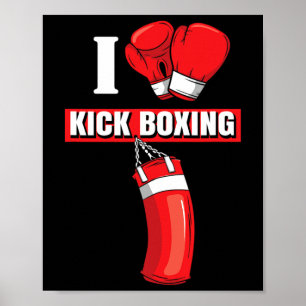Fitnessstudio Kickboxen Boxen für Männer Frauen Ki Poster