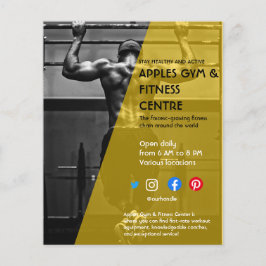 Fitnessstudio mit schwarzem und gelbem Foto - Trai Flyer