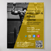 Fitnessstudio mit schwarzem und gelbem Foto - Trai