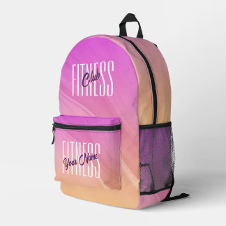 Fitnessstudio Moderne Pink Orange Farbverlauf Gymt Bedruckter Rucksack