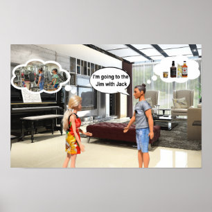 Fitnessstudio oder Jim. Poster