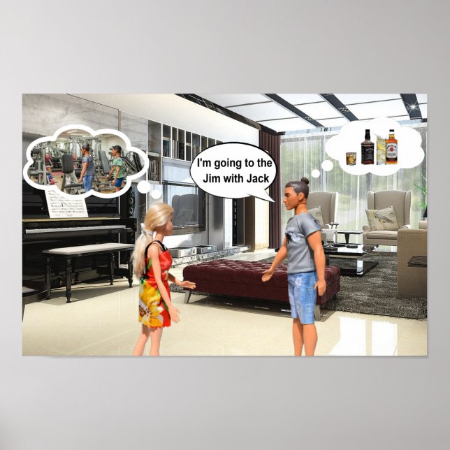Fitnessstudio oder Jim. Poster (Vorne)