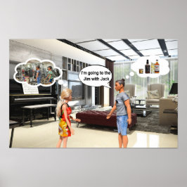 Fitnessstudio oder Jim. Poster