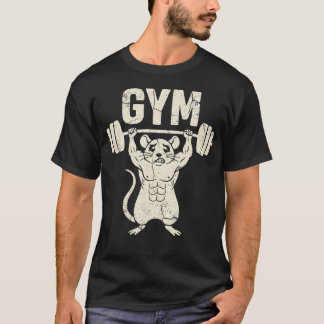 Fitnessstudio-Ratte Lustiger Fitness-Trainer Gewic T-Shirt