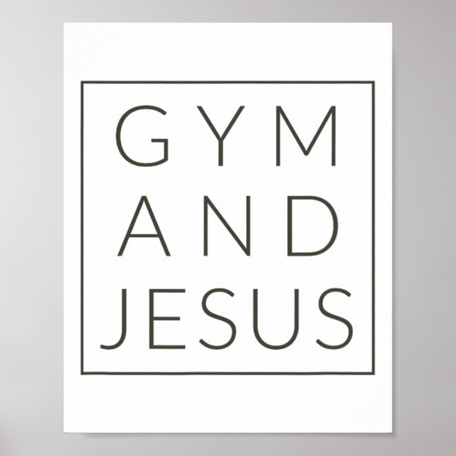 Fitnessstudio und Jesus  Poster (Vorne)