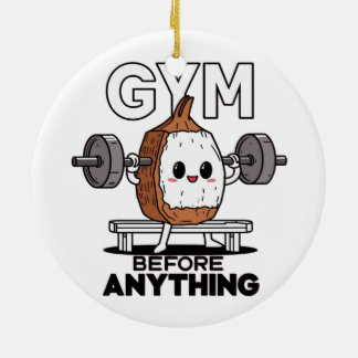 Fitnessstudio vor allem lustige Cartoon Ornament