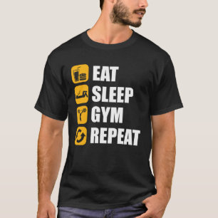 Fitnessstudio Workout Motivationszitat Iss Schlaf  T-Shirt
