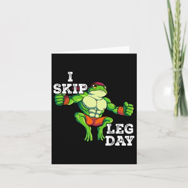 Fitnessübungen Training I Skip Leg Tag 1 Karte (Vorderseite)