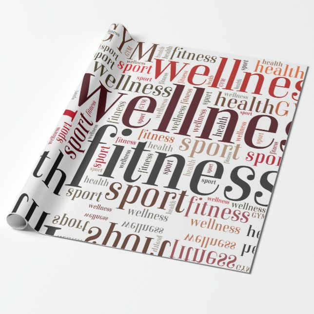 Fitnesswörter Geschenkpapier (Ungerollt)