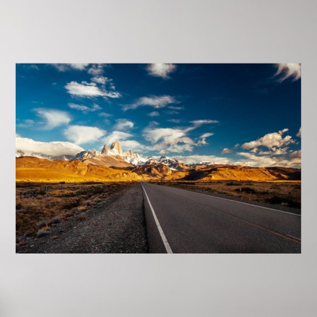 Fitz Roy am Morgen Poster (Vorne)