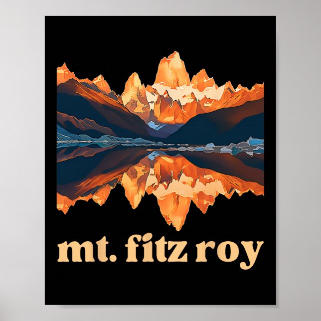 Fitz-Roy-Gebirge und Laguna Capri Poster (Vorne)