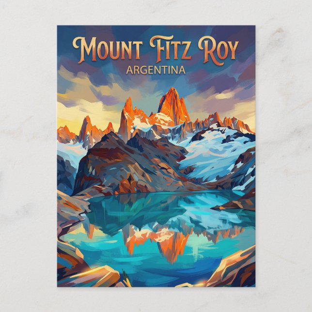 Fitz Roy Trek Argentinien Postkarte (Vorderseite)