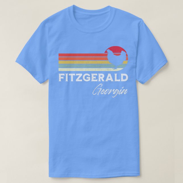 Fitzgerald Georgia Retro Chicken Lover Souvenir T-Shirt (Design vorne)