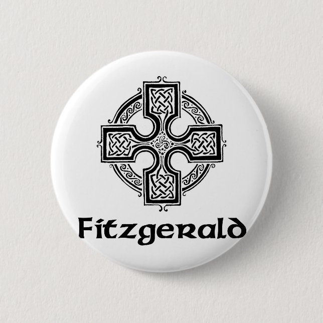 Fitzgerald keltisches Kreuz Button (Vorderseite)
