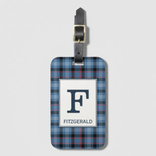 Fitzgerald Tartan Kariertes blaues Muster Gepäckanhänger