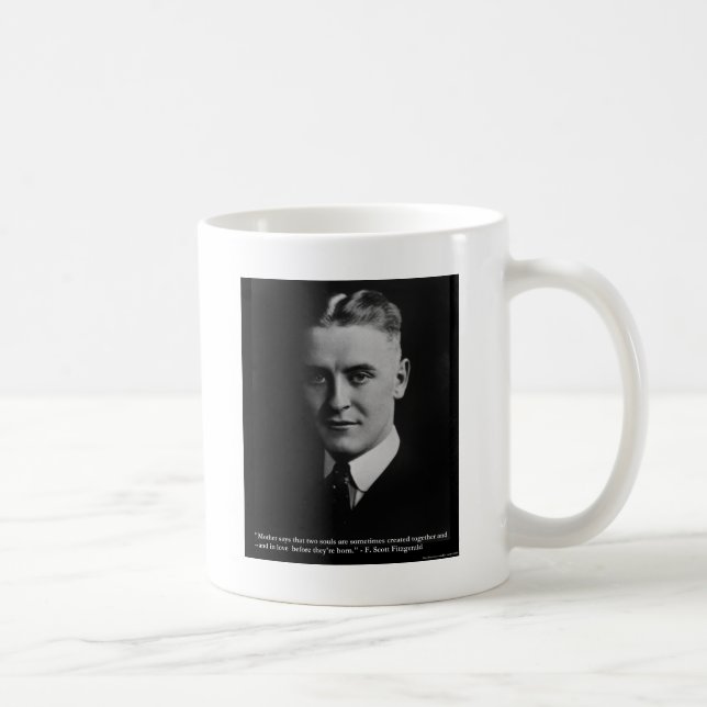 Fitzgerald "Two Souls" & Zitat Tees & Geschenke Kaffeetasse (Rechts)