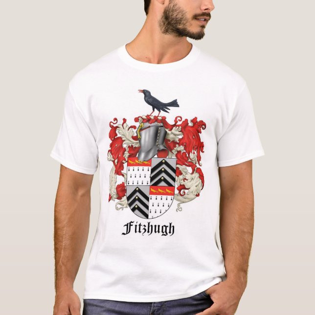 Fitzhugh Familien-Wappenkunde - GROSSES WAPPEN 2 T-Shirt (Vorderseite)
