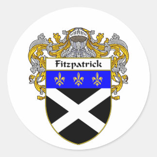 Fitzpatrick Coat of Arms (Mantled) Runder Aufkleber