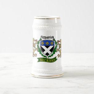 Fitzpatrick Irish Shield Personalisiert Beer Stein Bierglas