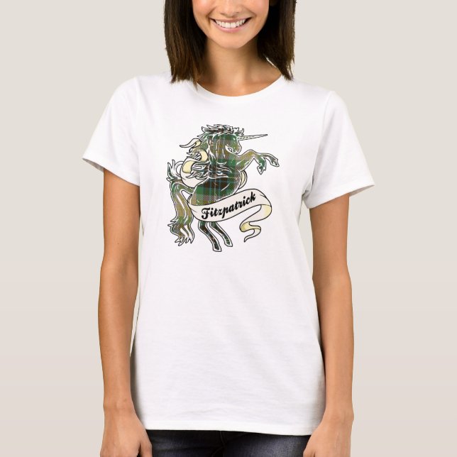 Fitzpatrick Tartan Unicorn T-Shirt (Vorderseite)