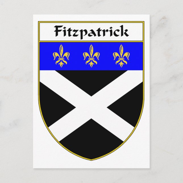 Fitzpatrick-Wappen/Familienwappen Postkarte (Vorderseite)