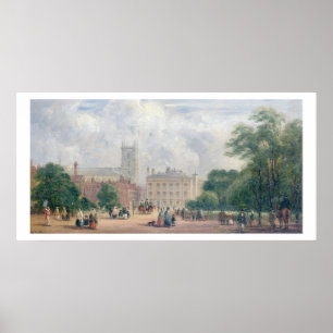 Fitzroy Quadrat, London (Öl auf Platte) Poster