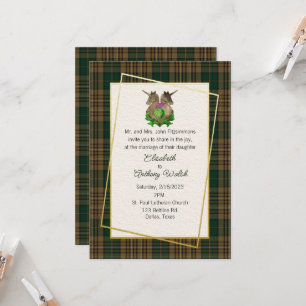 Fitzsimmons Clan Scottish Symbols Wedding Einladung