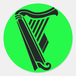 FitzSticker "F Harp"-Design Runder Aufkleber