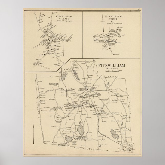 Fitzwilliam, Cheshire Co Poster (Vorne)