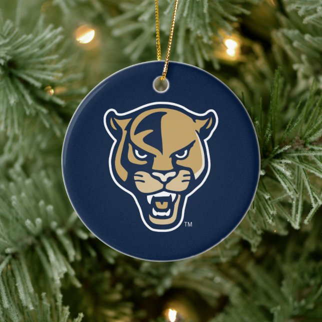 FIU Panther Head Keramik Ornament (Baum)
