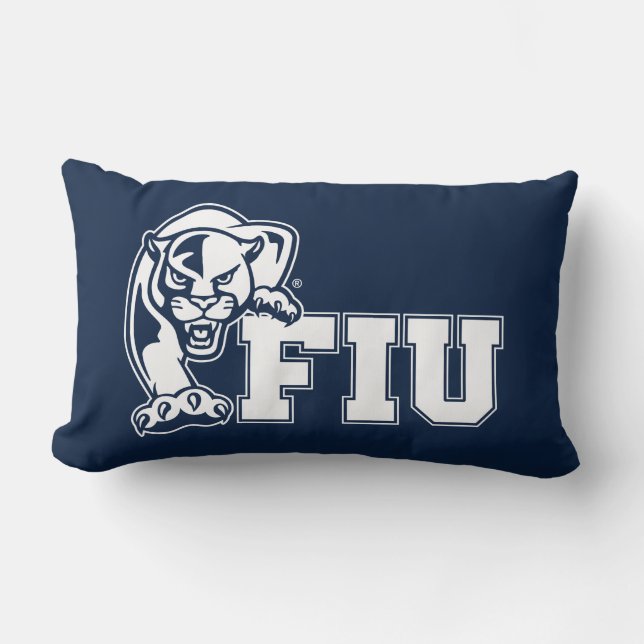 FIU-Panther - weißes Logo Lendenkissen (Vorderseite)