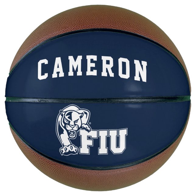FIU Panthers - Weißes Logo Basketball (Vorderseite)