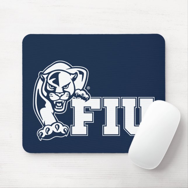 FIU Panthers - Weißes Logo Mousepad (Mit Mouse)