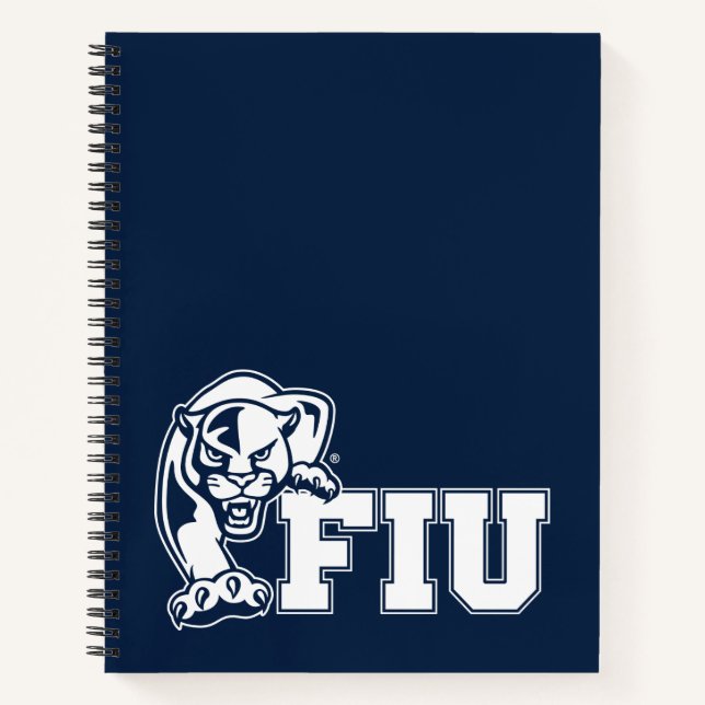 FIU Panthers - Weißes Logo Notizbuch (Vorderseite)
