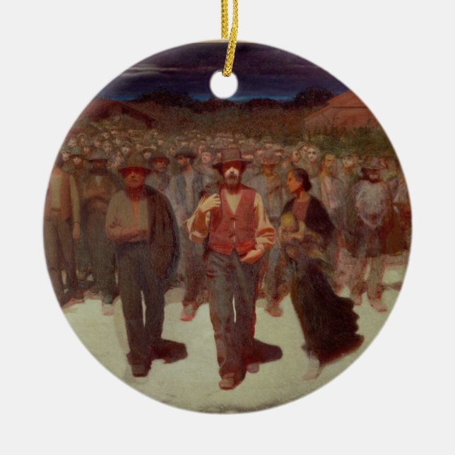 Fiumana (die menschlichen Gezeiten) 1895-96 (Öl Keramik Ornament (Vorne)