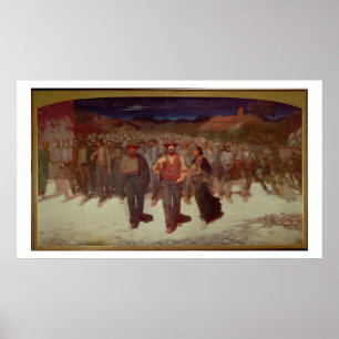 Fiumana (The Human Tide) 1895-96 (oil on canvas) Poster